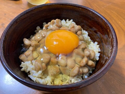 ごま油風味♡納豆卵かけご飯